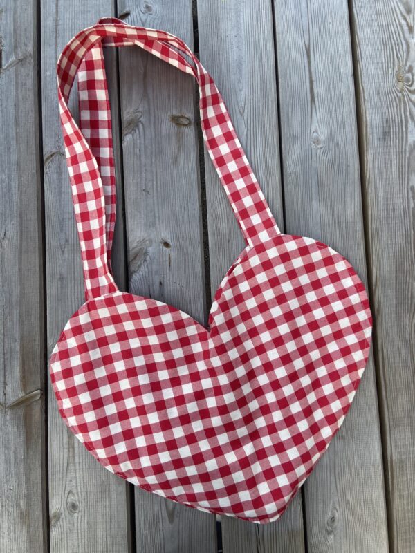 Tote bag carreaux rouge