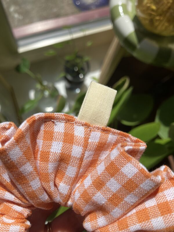 Chouchou vichy orange – Image 2