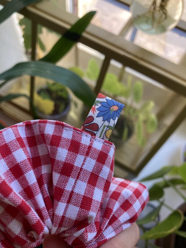Chouchou vichy rouge – Image 3