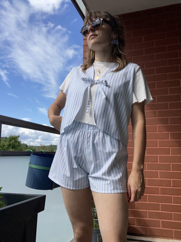 Haut sans manches rayé bleu – Image 5