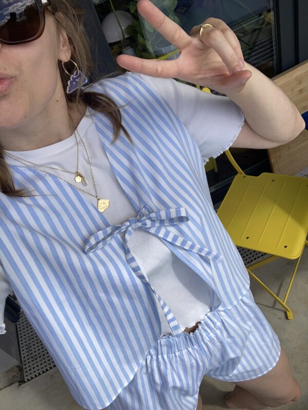Haut sans manches rayé bleu – Image 4