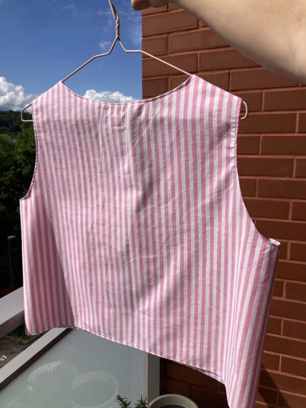 Haut sans manches rayé rose – Image 2