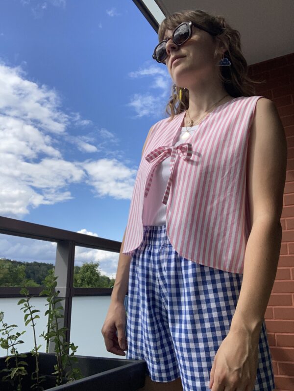 Haut sans manches rayé rose – Image 4