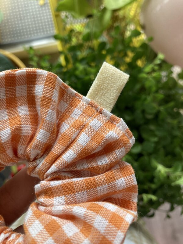 Chouchou vichy orange – Image 2