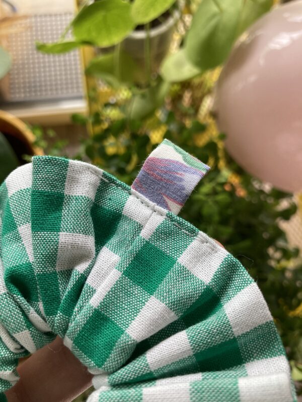 chouchou vichy vert – Image 2