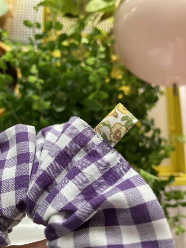 Chouchou vichy violet – Image 2