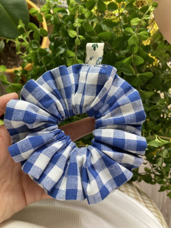Chouchou vichy bleu