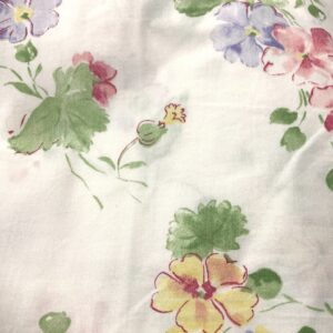 Fleurs pastel fond blanc