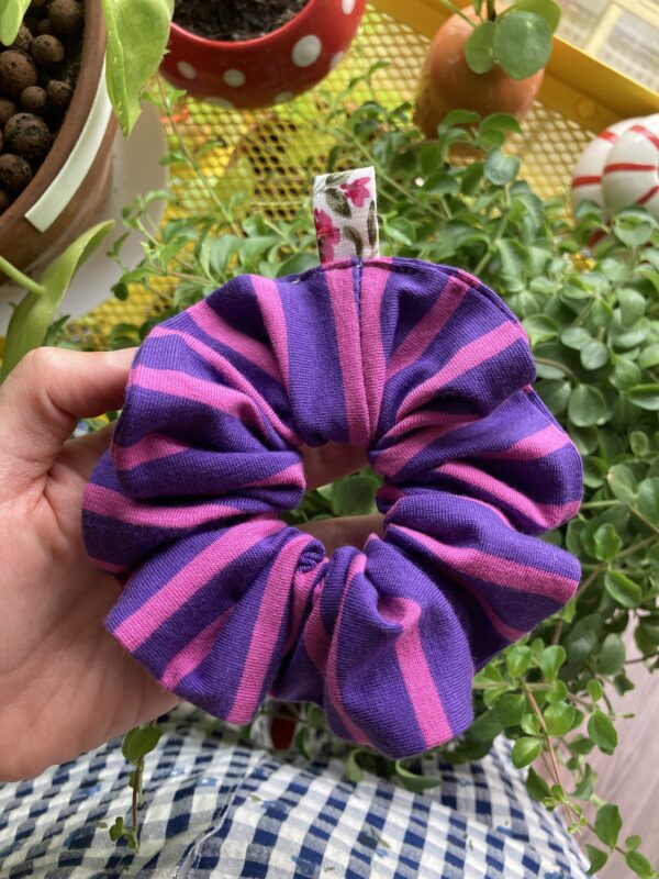 Chouchou jersey violet & rose
