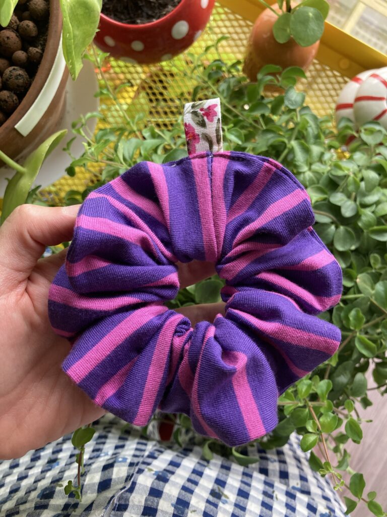 Chouchou jersey violet & rose