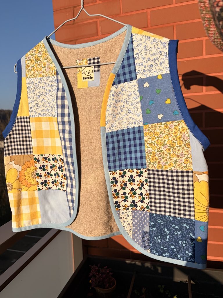 Veste Patchwork bleu & jaune