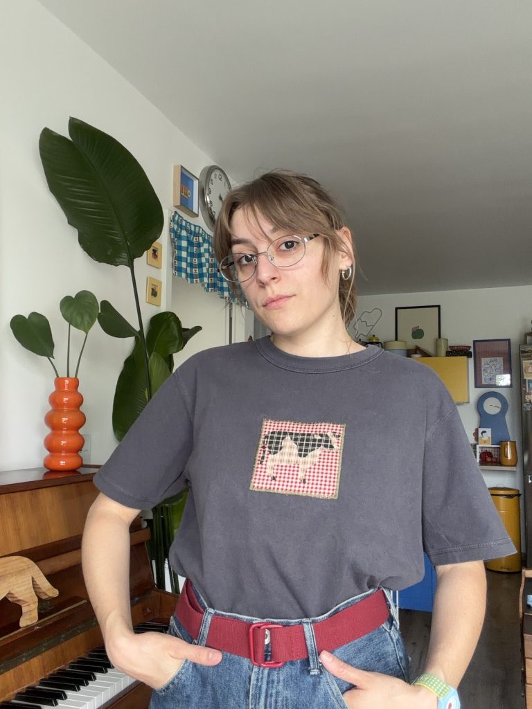 T-shirt Upcyclé Patchwork vache