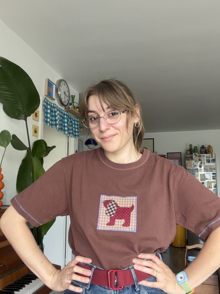 T-shirt Upcyclé Patchwork chien